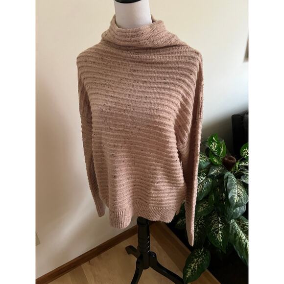 Madewell Belmont Donegal Pink Mock Neck Sweater - Picture 2 of 6